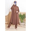 Burkini 3 pièces YNES grande taille papillon - tunique, pantalon, hijab - NEYSSA