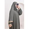 Selifa integrated lace hijab abaya