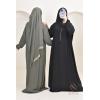 Abaya mit integriertem Hidschab Spitzen Selifa