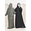 Abaya mit integriertem Hidschab Spitzen Selifa