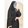 Abaya hijab intégré dentelles