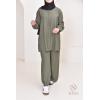 Ensemble chemise pantalon effet lin HIYAM