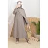 Long Burkini with hijab BAHREIN Dark Taupe