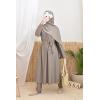 Long Burkini with hijab BAHREIN Dark Taupe