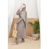 Long Burkini with hijab BAHREIN Dark Taupe