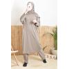 Burkini large size butterfly MAJORQUE taupe