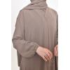 Abaya Dubai Umbrella aus Jazz Hurija Taupe