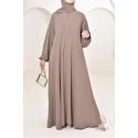 Abaya Dubai Umbrella aus Jazz Hurija Taupe