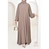 Abaya Dubai Umbrella in Hurija Taupe jazz