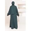 Abaya Dubaï Umbrella DJELIKA vert bouteille