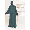 Abaya Dubaï Umbrella DJELIKA vert bouteille