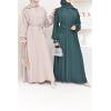 Abaya Dubaï Umbrella DJELIKA vert bouteille