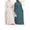 Abaya Dubaï Umbrella DJELIKA vert bouteille