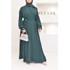 Abaya Dubaï Umbrella DJELIKA vert bouteille