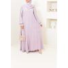 Abaya Dubaï Umbrella DJELIKA mauve