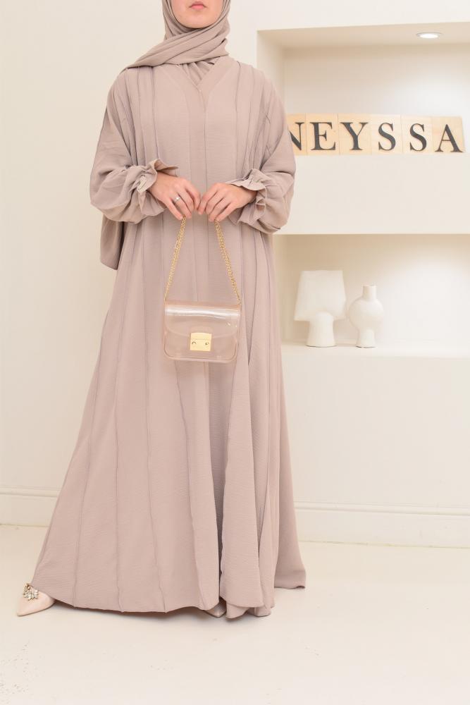 Abaya Dubai Umbrella DJELIKA Latte