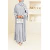 Abaya Dubai Umbrella DJELIKA pearl grey