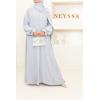 Abaya Dubai Umbrella DJELIKA pearl grey