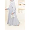 Abaya Dubaï Umbrella DJELIKA gris perle