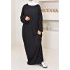 Robe longue jersey côtelé grande taille 