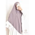 Khimar doppelt gekreuzter spitzer Jersey Rihab