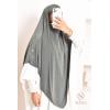 Khimar doppelt gekreuzter spitzer Jersey Rihab