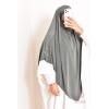 Khimar Jersey double croisé pointu