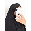 Khimar doppelt gekreuzter spitzer Jersey Rihab