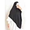 Khimar Jersey double croisé pointu