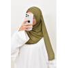 Double crossed preformed hijab