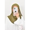 Double crossed preformed hijab