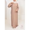 Long flared satin dress nuray