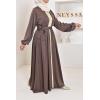 Abaya caftan Emine Chocolat