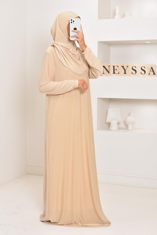 Tenue de prière femme hijab intégré