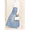 Sofia long skirt in light denim