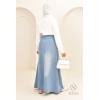 Sofia long skirt in light denim