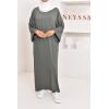 Delia ribbed jersey maxi dress