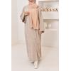 Corduroy T-shirt long dress Kadya