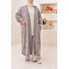 Long butterfly woven cardigan IRIS Black