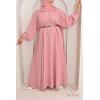 Abaya Dubai Umbrella SAMAR Soft Pink