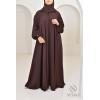 Abaya Dubai Umbrella SAMAR Schokolade