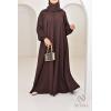 Abaya Dubai Umbrella SAMAR Chocolate