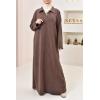 chubby-knit abaya NAWEL