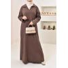 chubby-knit abaya NAWEL