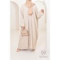 Langer Kimono Oversize Frau Leinenoptik SHARIFA