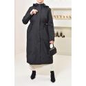 Long fur-lined parka SAFIYA Black