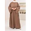 Umm Khadijâa Flared abaya with puffed sleeves