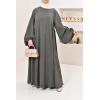 Umm Khadijâa Flared abaya with puffed sleeves