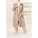 Parka longue taupe ILHAM