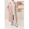 Long fur-lined parka SAFIYA Beige